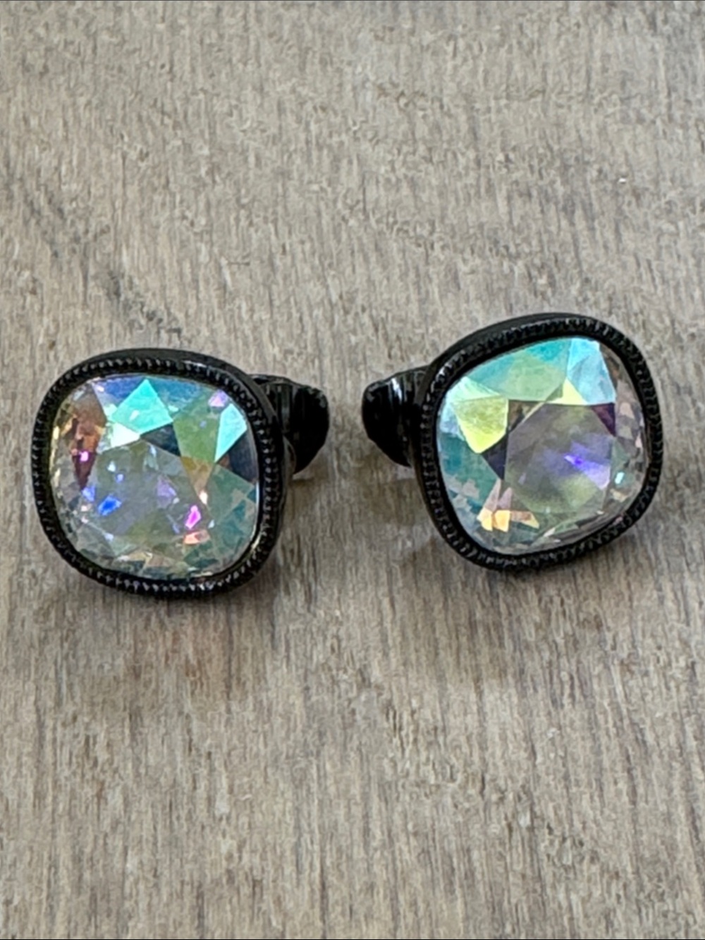 VTG rhinestone clip earrings